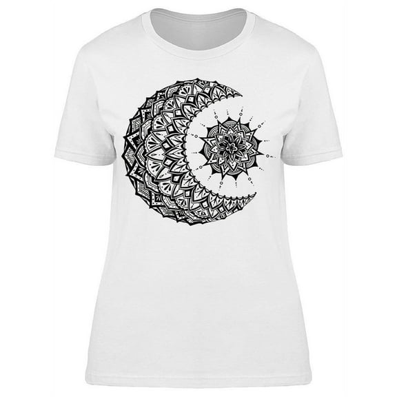 Moon And Sun Sketch T-Shirt Women -Image by Shutterstock, Female 3X-Large