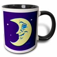 thumbnail image 1 of 3drose, Moon Art, 11oz Two-tone Black Mug, 1 of 6