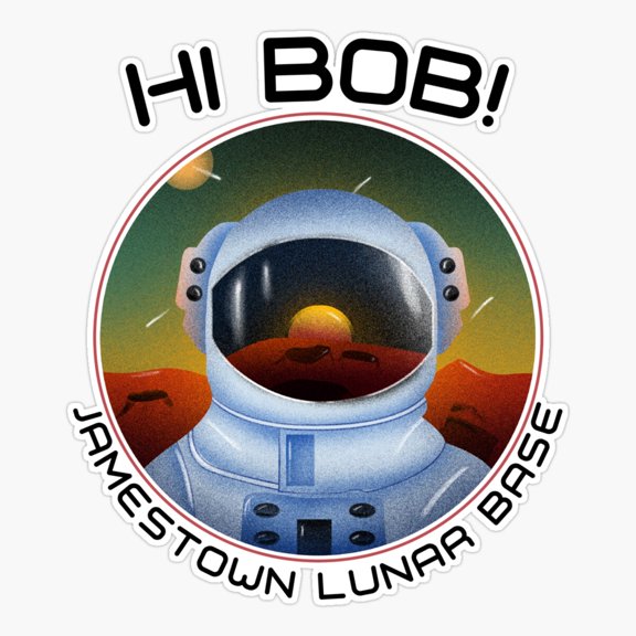 Moon Base Space Adventure Inspired Sticker