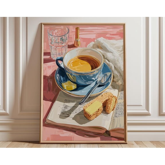 Moon Boat Celestial Wall Art Print, Unframed Paper Poster 24x36in