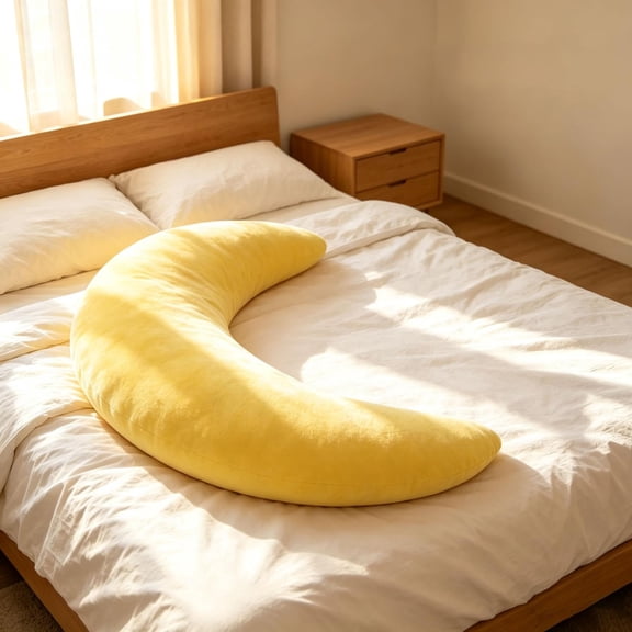 Moon Body Pillow for Side Sleepers, C-Shaped Adjustable Full Body Pillow, Soft BreathableSupport Pillow for Side Sleepers Bed