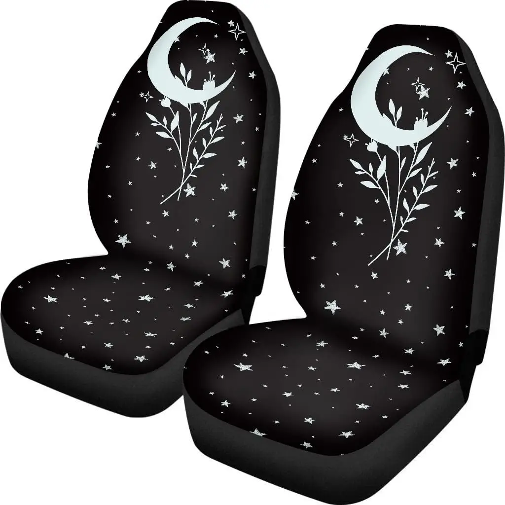 Moon Star Pattern Print Universal Fit Car Seat Covers