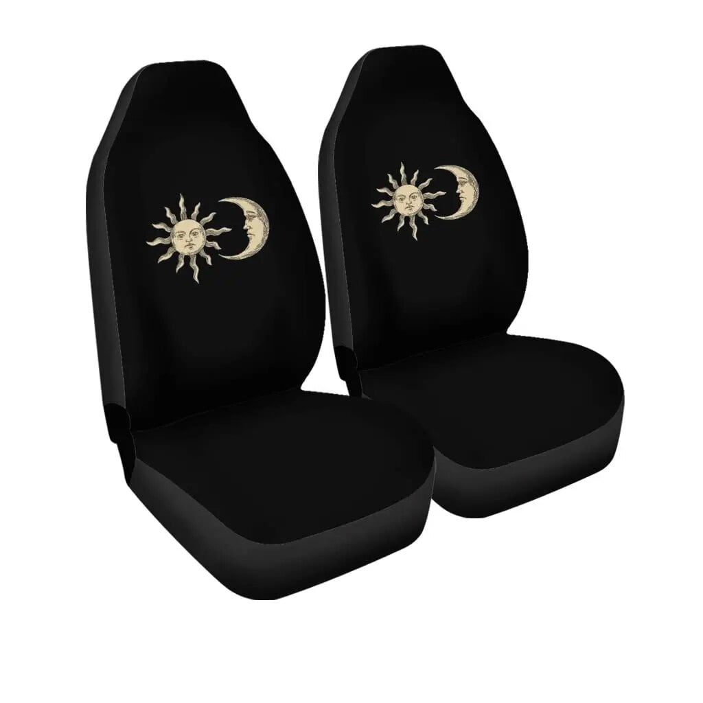Moon Boho Style Sun Spiritual Sun and Moon Seat Covers Auto Seat Covers Set of 2 Fit Most Vehicle Sedan Universal Fit Car