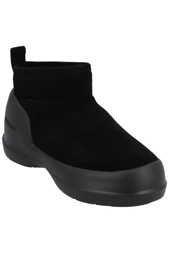 Mezzaluna Low Leather Boot, 39, Black