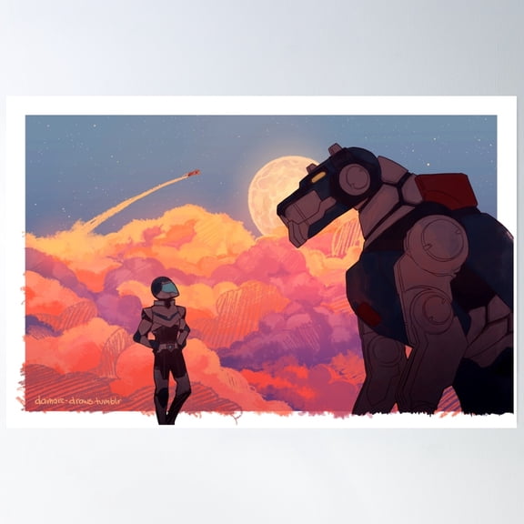 Moon Burn Poster Wall Art, Modern Wall Decor, 24x36 UNFRAMED