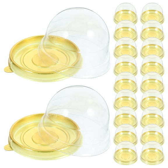 NIAIZEK Mini Golden Moon Cake Box with Lids for Home and Bakery Use 50Pcs