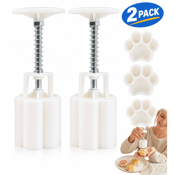 Moon Cake Mold, Cat Paw Stamp Pastry Baking Tool, Hand Press Pastry Mold with Cat Paw Stamps for Moon-cake Cookie Bean Cake Home Baking DIY Dessert Making Tool-LL