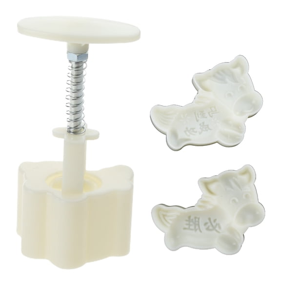 Moon Cake Molds Cartoon Horse Shaped DIY Baking Moulds for Mid-Autumn Festival