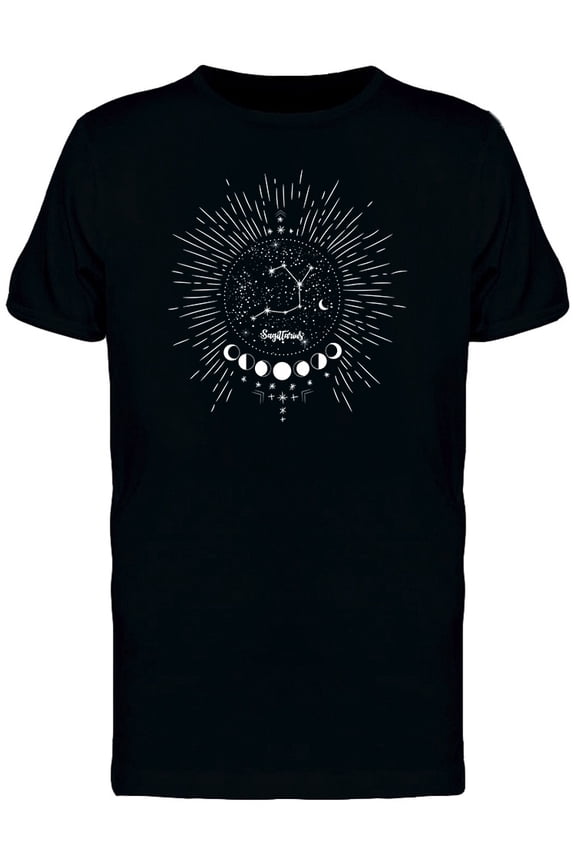 Moon Cconstellations Galaxy T-Shirt Men -Image by Shutterstock, Male 3X-Large