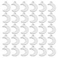 thumbnail image 1 of Moon Charm, 50Pcs Moon Pendants Bulk Mini Moon Charm Pendants Hollow for Jewelry Making, Silvery, 1 of 5