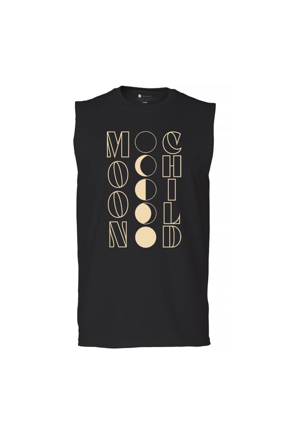 Moon Child Muscle Shirt Astrology Lunar Cycle Phases Astronomy Mystical Spiritual Zodiac Sign June July Luna Men's