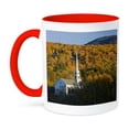 thumbnail image 1 of Moon, Church, Fall Foliage, Stowe, Vermont - Us46 Jmo0263 - Jerry And Marcy Monkman, 15oz Two-Tone Red Mug, 1 of 7