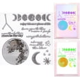thumbnail image 1 of Moon Clear Stamps Moon Phases Stars Words Reusable Retro Transparent Silicone Stamp Seals, 1 of 9