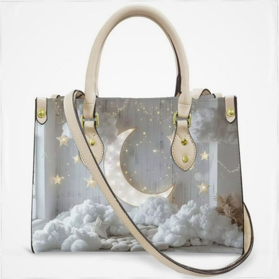 Moon Clouds Cross Body Bags For Women Small Leather Female Handbags Fashion Top-Handle Totes