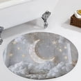 thumbnail image 1 of Moon Clouds Round Carpet Circle Rug Outdoor Patio Area Rug Washable Large Area Rugs Hallway Room Decor Fitness Mats, 1 of 8