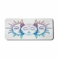 thumbnail image 1 of Moon Computer Mouse Pad, Psychedelic Representation Heavenly Bodies Faces Eastern Oriental Inspired Image, Rectangle Non-Slip Rubber Mousepad X-Large, 35" x 15", Lilac Blue White, by Ambesonne, 1 of 2