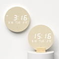 Moon Cordless Mini Digital LED Wall Clock, Date, Temperature, Auto ...