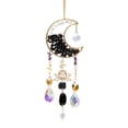 thumbnail image 1 of Moon Crystal Suncatcher Hanging Wind Chime with Faceted Clear Glass Prisms and Rust Resistant Metal for Window Home Decor Garden Balcony Entryway Ornament Gift Ideas, 1 of 7