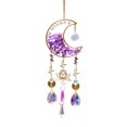 thumbnail image 1 of Moon Crystal Suncatcher Hanging Wind Chime with Faceted Clear Glass Prisms and Rust Resistant Metal for Window Home Decor Garden Balcony Entryway Ornament Gift Ideas, 1 of 7