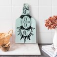 thumbnail image 1 of Moon Cutting Board, Monochrome Sun and Moon Pattern Oriental Image Culture Inspired Design Print, Decorative Tempered Glass Cutting and Serving Board, Wine Bottle Shape, Black White, by Ambesonne, 1 of 1