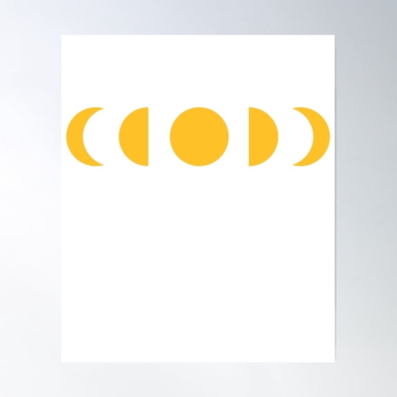 Moon Cycle Poster Wall Art, Modern Wall Decor, 8x12 UNFRAMED