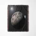 thumbnail image 1 of Moon Dance Solar System Scene Of Planet Earth And Moon Dancing In Space Orbit, Woven Blanket, 1 of 4