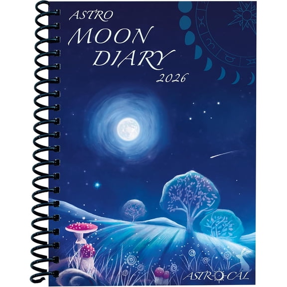 Moon Diary 2026, Lunar Calendar Datebook, Personal Organiser, Moon Phase Diary Planner, USA