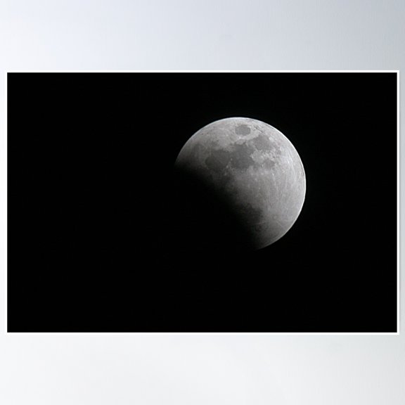 Moon During Eclipse Poster Wall Art, Modern Wall Decor, 8x12 UNFRAMED