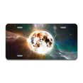 thumbnail image 1 of Moon Explosion Aluminum License Plate| License Plate 12" X 6" Fits Any Car, Truck, SUV, RV, or Trailer | Made in The USA, 1 of 3