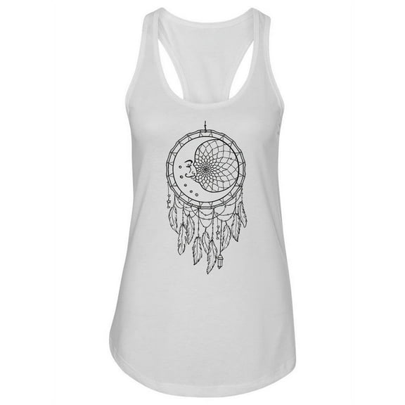 Moon Face Dream Catcher Design Tank Women -Image by Shutterstock, Female Large