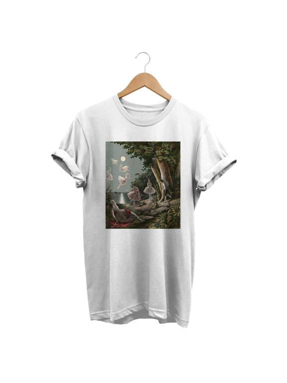 Moon Fairies T-shirt, Grunge Fairycore Clothing, Goblincore Shirt, Fairy Grunge Outfit, Aesthetic Clothing, Gothic Clothes, E-girl Top