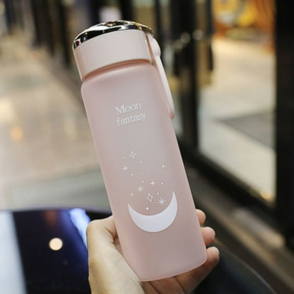 Moon Fantasy Water Bottle Portable Plastic Cup Ins Student Leakproof Bottles Simple Fashion 400ml Outdoor Sport Water Bottle