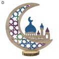 thumbnail image 1 of Moon Figurine Middle East Style Detachable Wood Perfect Craft Moon Art Ornament for Office, 1 of 8