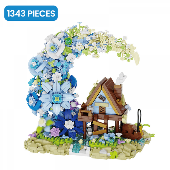 Moon Flower Mini Bricks Building Block Set for Adults, 1343Pieces Mini Building Blocks Botanical Collection Set, Unique Home Decor Gifts for Kids Age14+