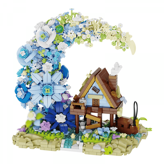 Moon Flower Mini Bricks Building Set 1343Pieces Mini Building Blocks Botanical Collection Set, Unique Home Decor Gifts for Kids Age14+