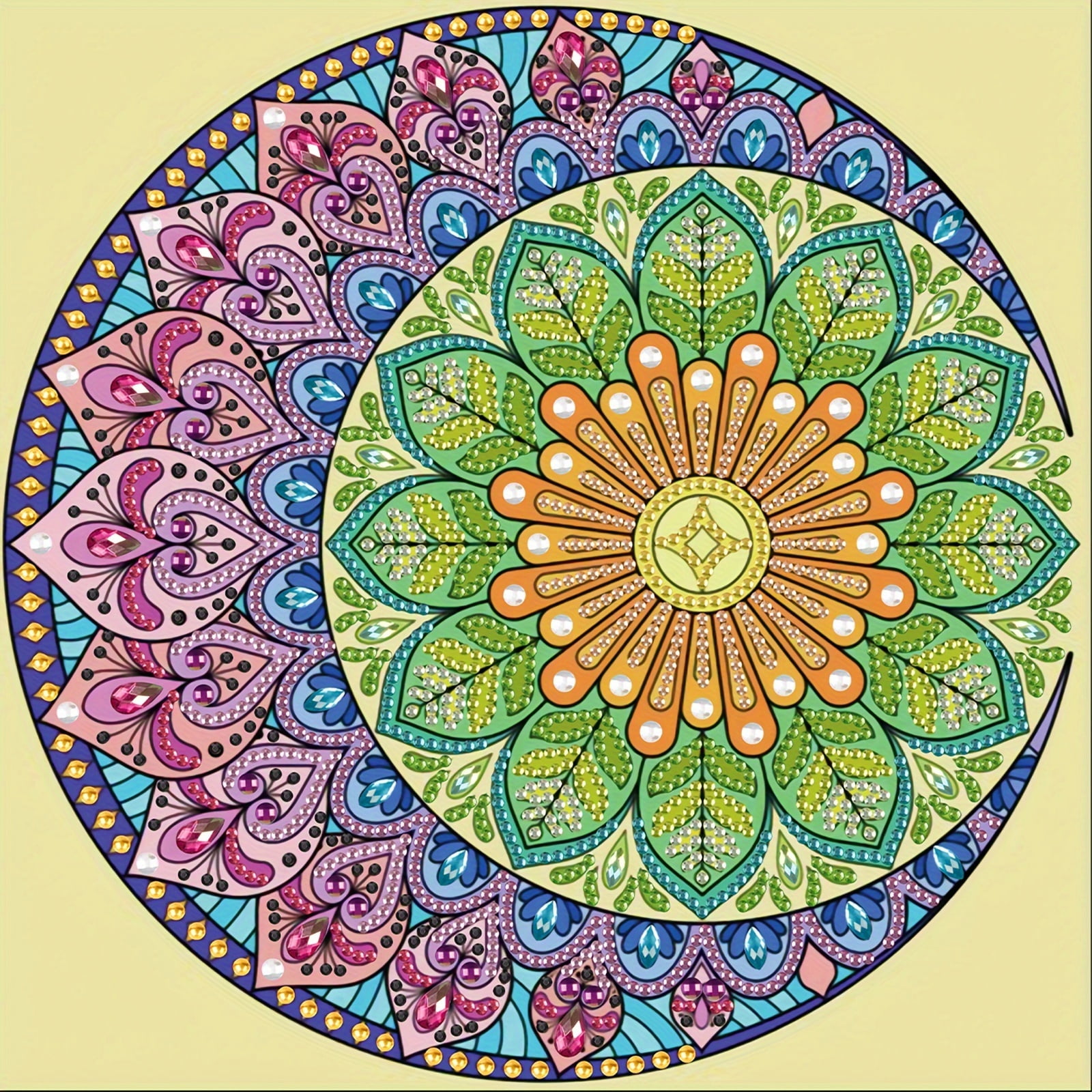 Moon Flower Pattern Diamond Art Painting Kit - Walmart.com