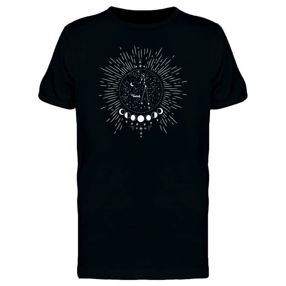 Moon Galaxy Constellation Taurus T-Shirt Men -Image by Shutterstock, Male Medium