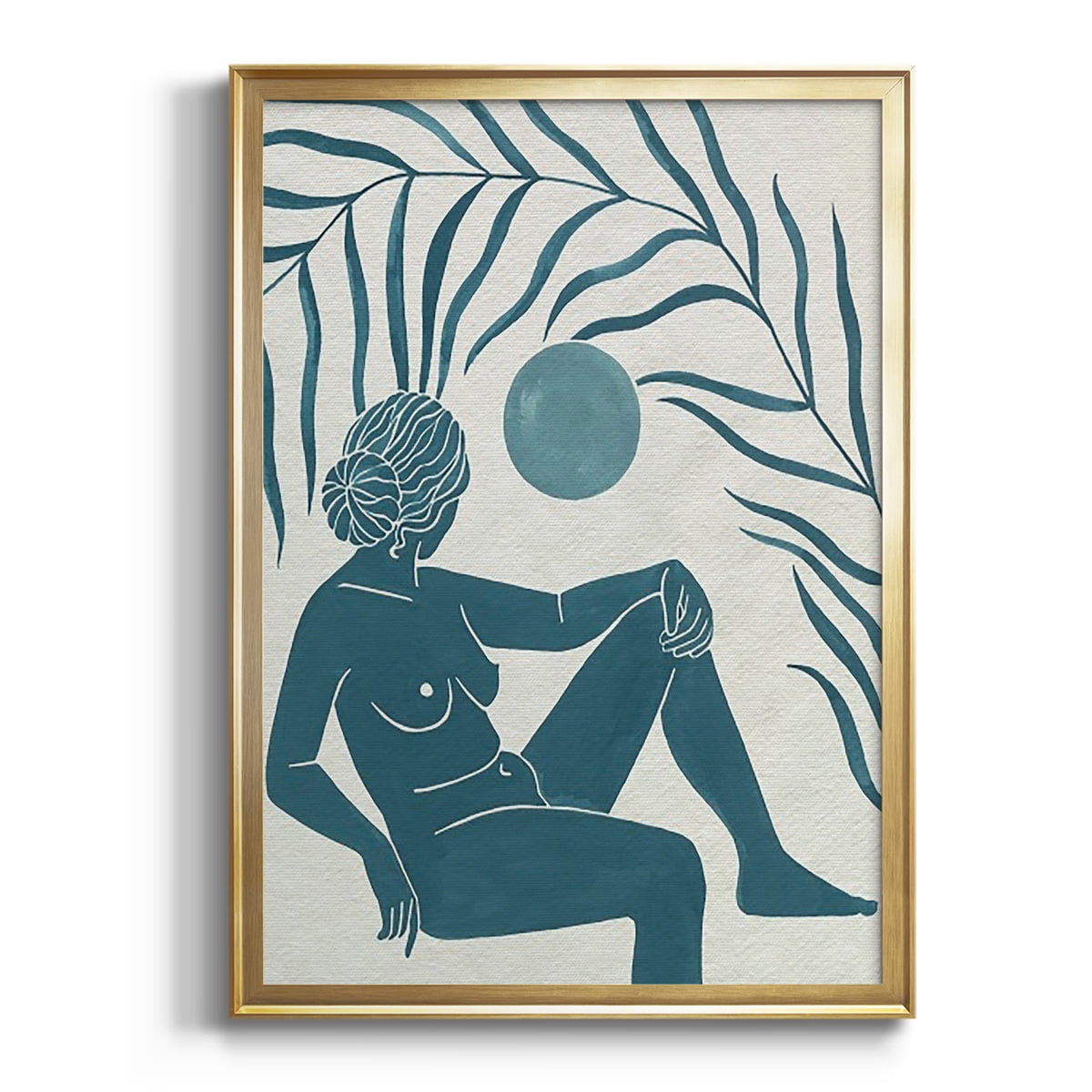 Moon Gazer I Premium Framed Print, in Gold, Black, or Silver - Ready to Hang