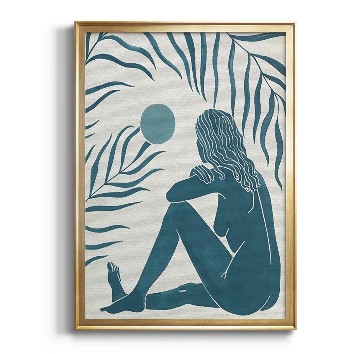 Moon Gazer II Premium Framed Print, in Gold, Black, or Silver - Ready to Hang