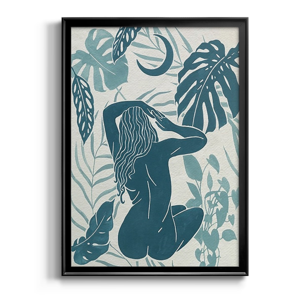 Moon Gazer IV Premium Framed Print, in Gold, Black, or Silver - Ready to Hang