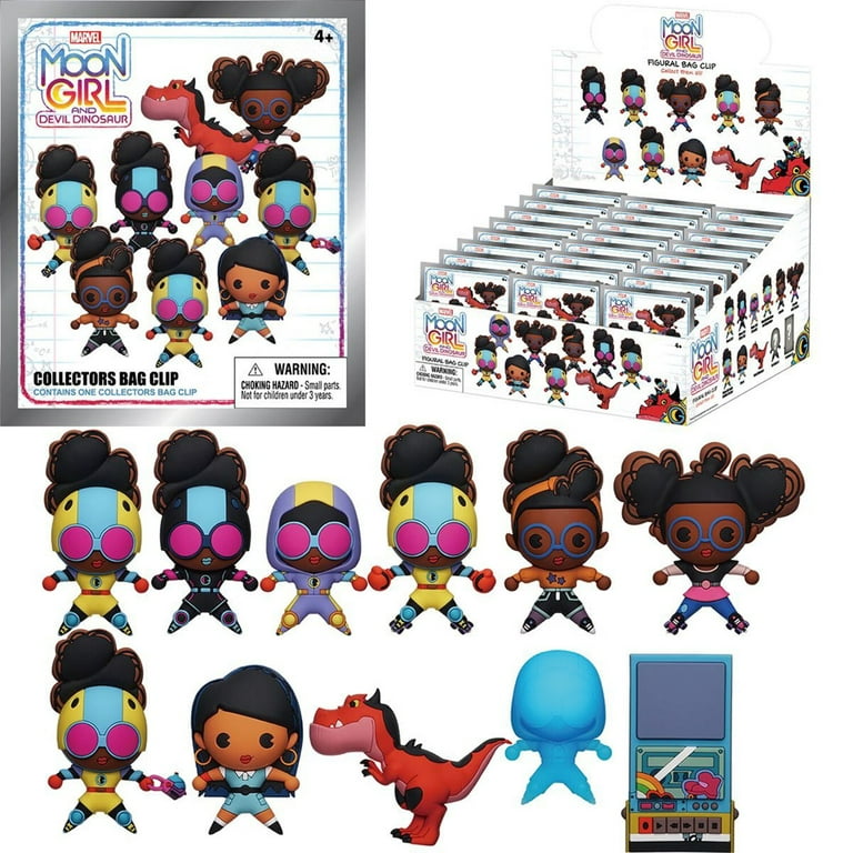 Monogram Moon Girl and Devil Dinosaur 3D Foam Bag Clips, Random