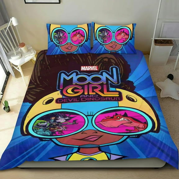 Moon Girl-themed Bed Sheet Set Three Piece Set Comfortable And Skin Friendly Unique Design Home Decor Gifts For Family Friends fans36x75Inches90cm*190cm