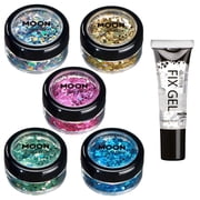Moon Glitter - Holographic Glitter Shapes - Set of 5