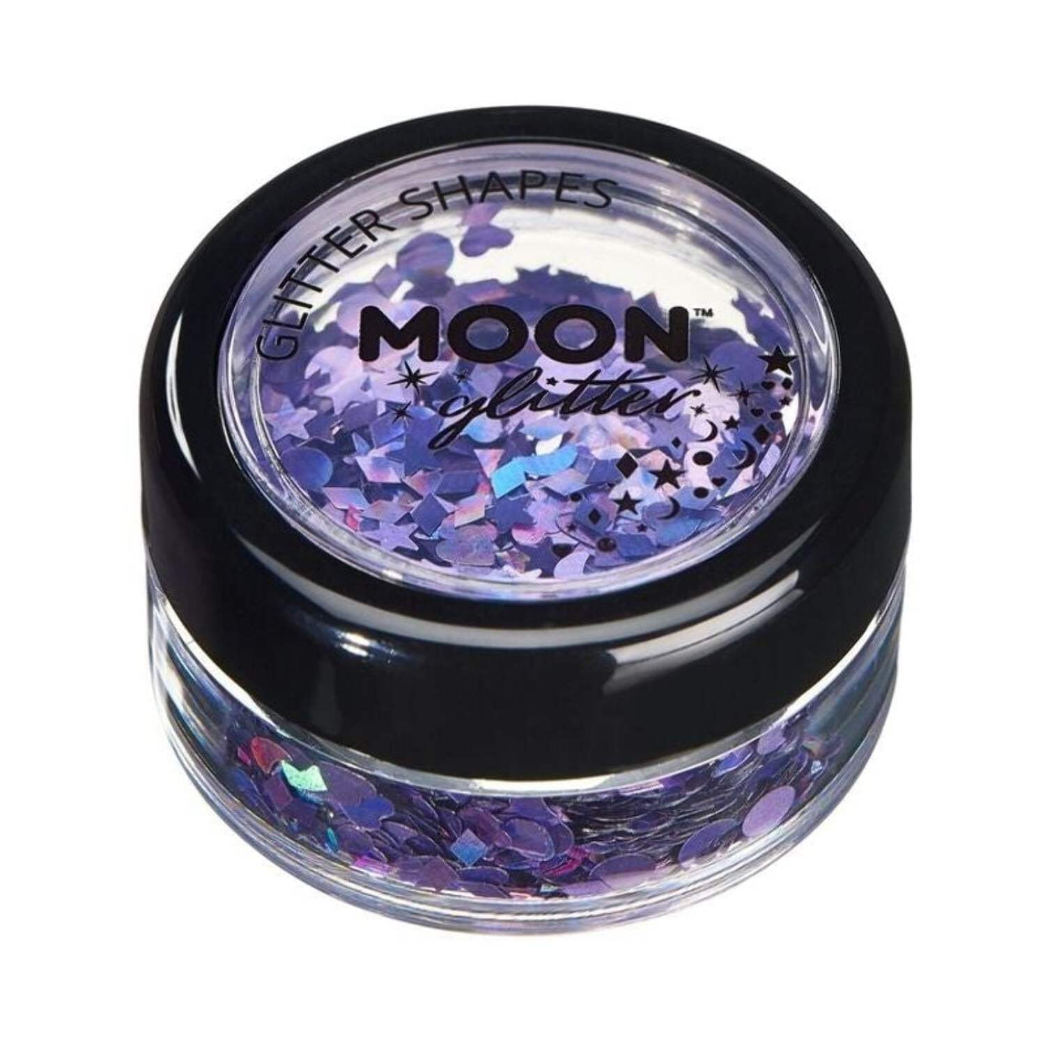 Moon Glitter Holographic Shapes Single, 3g Costume Make Up Moon Glitter Holographic Shapes Single, 3g Costume Make Up