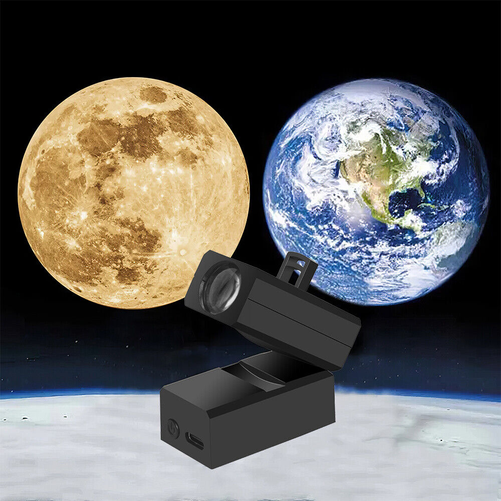 Moon Globe Projector LED Projector USB Rechargeable Night Light Earth