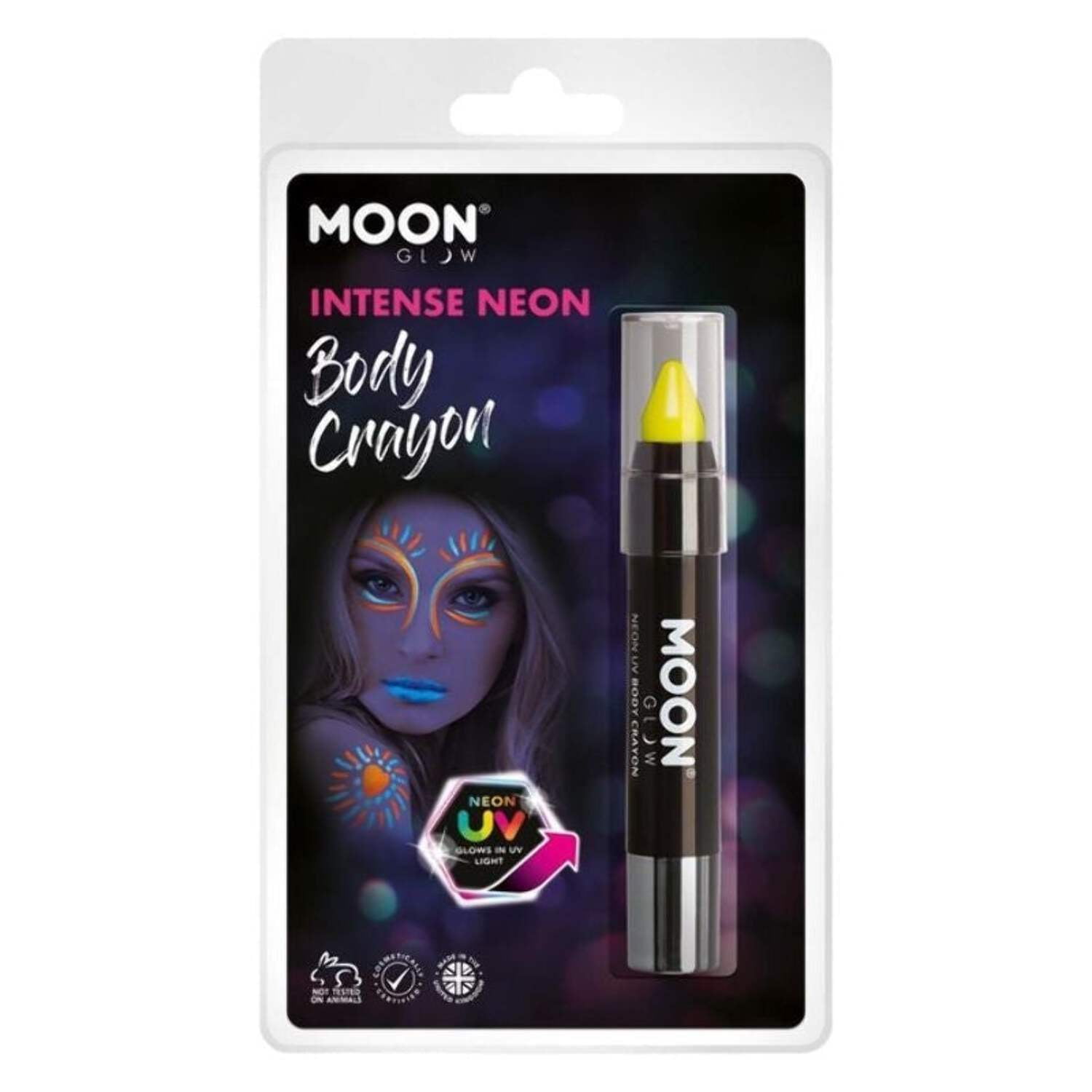 Moon Glow Intense Neon UV Body Crayons Clamshell, 3.5g Costume Make Up Moon Glow Intense Neon UV Body Crayons Clamshell, 3.5g Costume Make Up