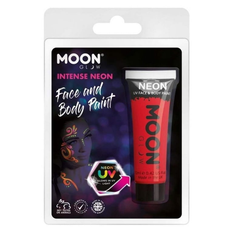 Moon Glow Intense Neon UV Face Paint Clamshell, 12ml Costume Make Up Moon Glow Intense Neon UV Face Paint Clamshell, 12ml Costume Make Up