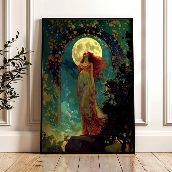 Moon Goddess Mystical Celestial Poster , Poster Print Only - Walmart.com