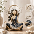 thumbnail image 1 of Moon Goddess Statue, Celestial Divine Feminine Resin Figurine Tabletop Desk Ornament for Home Office Shelf Decor, 1 of 6