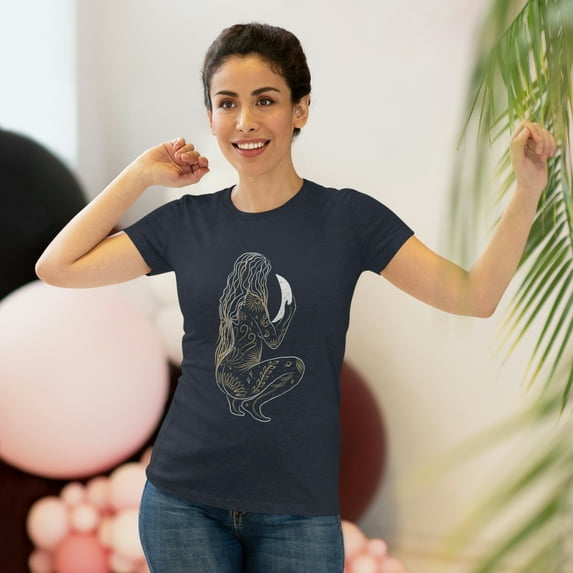 Moon Goddess T shirt, Luna Women's Triblend Tee